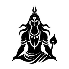 lord shiva logo icon Vector Illustration 