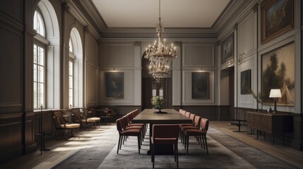 Office meeting room. Conference room interior.