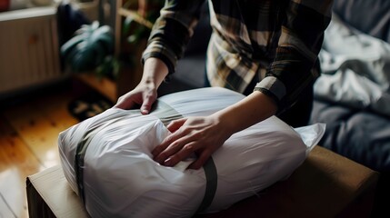 Hands massaging male patient on massage table for holistic wellness and relaxation therapy