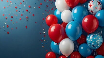 colorful balloons on the beach, ai generated