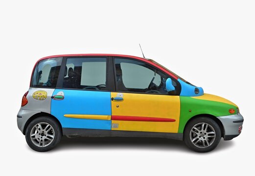Multicolored Fiat Multipla