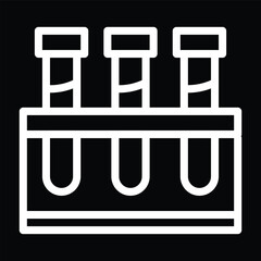 White DNA Double Helix with Green Lines Icon on Black Background