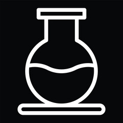 White Ambulance Car Icon on Black Background