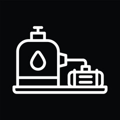 Line Drawing of a Water Pump