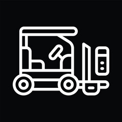 Forklift Line Art Icon