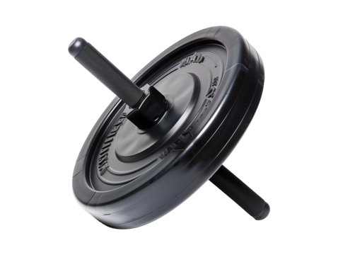 Abdominal roller exercise wheel isolated on transparent or white background, png