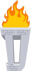 Torch Letter Alphabet Vector Element