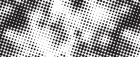 Dots halftone white \u0026 blue color pattern gradient grunge texture background. Dots pop art comics sport style vector