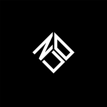 NUO letter logo design on black background. NUO creative initials letter logo concept. NUO letter design.