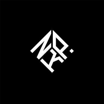 NKP letter logo design on black background. NKP creative initials letter logo concept. NKP letter design.