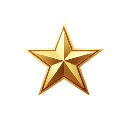 Obraz premium golden star isolated on white