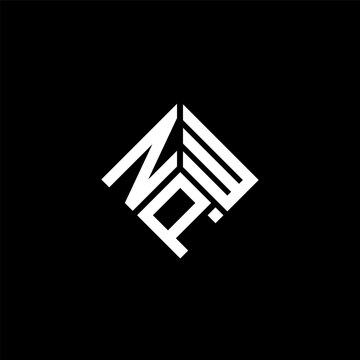 NPW letter logo design on black background. NPW creative initials letter logo concept. NPW letter design.