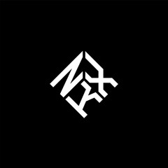 NKX letter logo design on black background. NKX creative initials letter logo concept. NKX letter design.