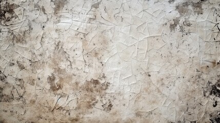 Fototapeta premium Abstract background with old cracked paint and concrete texture wall. Realistic scratched surface with eroded coating, abandoned grunge facade. Header illustration for banner design. Generative AI.