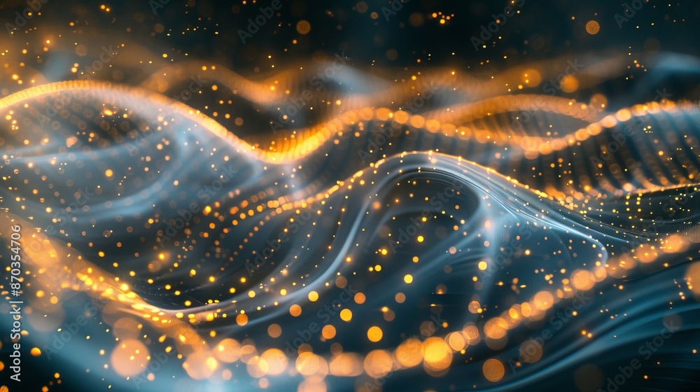 Poster an abstract background with a dynamic wave. connecting background. abstract wave. stock. 3d renderin