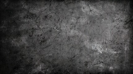 Obraz premium Abstract background with black cracked and scratched wall with grey stone surface. Dark material with shabby cement pattern and rough structure. Header illustration for banner design. Generative AI.