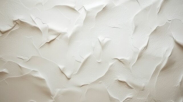 Abstract background with white leather texture with wrinkles and scratches. Luxury pattern with textile material with softness surface and folds. Header illustration for banner design. Generative AI.