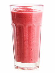 glass of strawberry smoothie