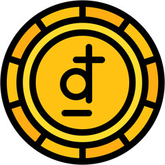 Vector Icon Dong, Vietnam, Currency, Coin, Money