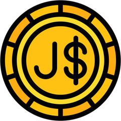 Vector Icon Dollar, Jamaica, Currency, Coin, Money