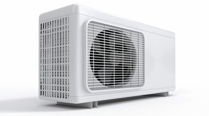 white air conditioner isolated on white background