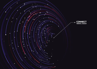Abstract technology background with Big data. Internet connection, abstract sense of science and technology analytics concept graphic design. Vector illustration