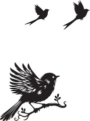 Sparrow silhouette