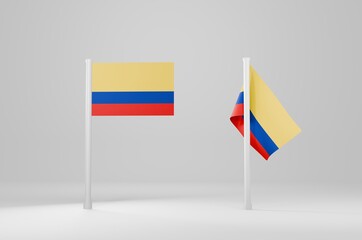 Colombia Flag 3d Illustration Stock Image	