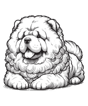 recommend clip art: Chow Chow line art