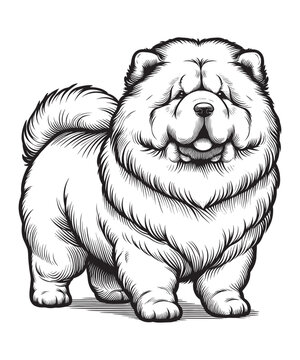 recommend clip art: Chow Chow line art