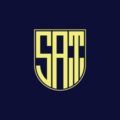 sat letter logo design
