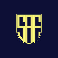 saf letter logo design