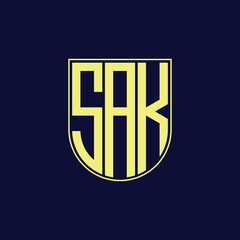 sak letter logo design