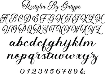 Naklejka premium Regikal Script