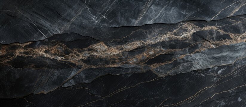 Exotic black marble natural pattern with a rustic matt finish, accompanied by polished Emperador granite slice and Italian marble quartzite agat textures, ideal for backgrounds and copy space images.