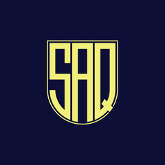 saq letter logo design