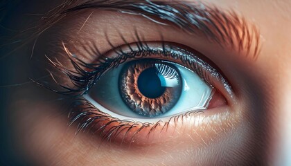 Fototapeta premium Close Up of a Persons Blue Eye