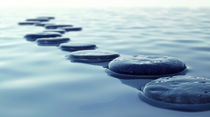 Stepping Stones in Tranquil Water