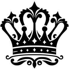 Silhouette of king's crown
