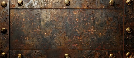 A metal template for placing text in a document with available copy space image.