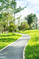 walkway in the modern city