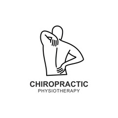 Chiropractic symbol vector icon design illustration template