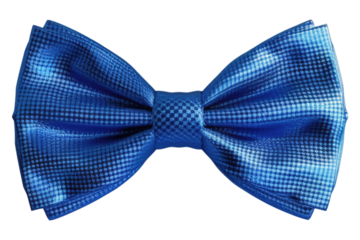 Blue bow tie isolated on transparent background