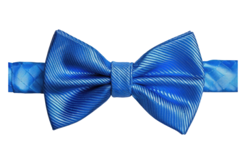Blue bow tie isolated on transparent background