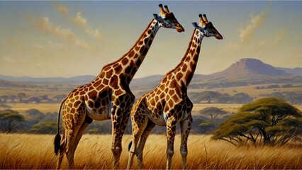 Obraz premium giraffe in the wild