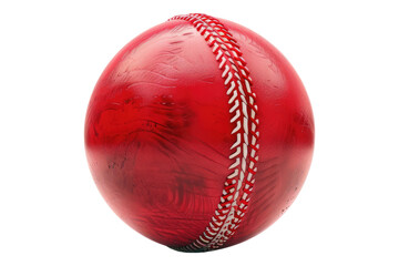 Cricket red ball isolated on transparent background