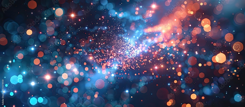 Poster Abstract holiday background with New Year fireworks and copy space image.