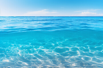 Tranquil blue ocean vista, perfect for serene backgrounds and calming designs.