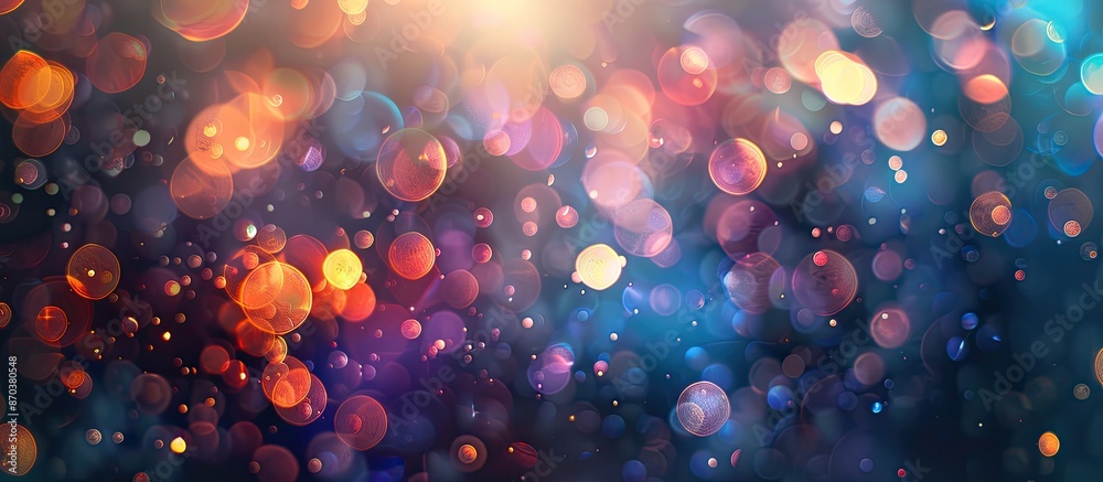 Fototapete Background with abstract bokeh elements adding artistic flair to a copy space image.