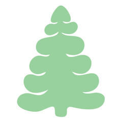 A simple green Christmas tree shape